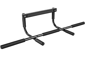TBMLC Simple Doorway Pull Up Bar for Home Gym - Sturdy Design for Effective Upper Body Workouts - Ideal for Pull-Ups, Chin-Ups,Push-Ups and Other Core Strength Trainings,Black
