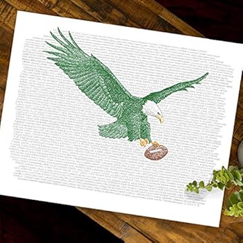 Philadelphia Eagles All Time Roster Word Art Print - Handwritten with The Names of Every Eagles Player in History - 16