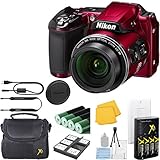 Nikon COOLPIX L840 Digital Camera Bundle with 38x Optical Zoom and Built-In Wi-Fi Red (WHITE BOX PACKAGING, NEW CAMERA) + Camera Case + 6pc Starter Kit + Charger