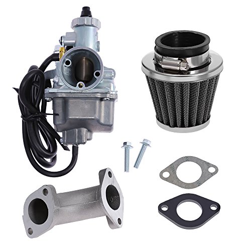 VM22 Carburetor for 125cc 140cc Lifan YX Zongshen Chinese Pit Dirt Bikes XR50 CRF70 KLX BBR Apollo Thumpstar Braaap Atomic DHZ SSR Dirt Pit Bike w/Air Filter Intake Manifold