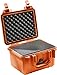 Pelican 1300 Camera Case With Foam (Orange)
