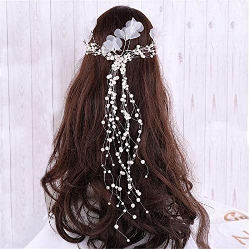 Wayneyorosh ヘアバンドマルチレイヤーパールヘアバンド ウェディングベールアクセサリーロングパールヘッドフラワー Color White B086db5l2h 1 2円 100 品質保証 Salenew大人気 日本全国 送料無料 セールsale Off 格安saleスタート