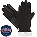 isotoner Women's Smartouch Stretch Fleece Glove with Sherpasoft, Black, One Size