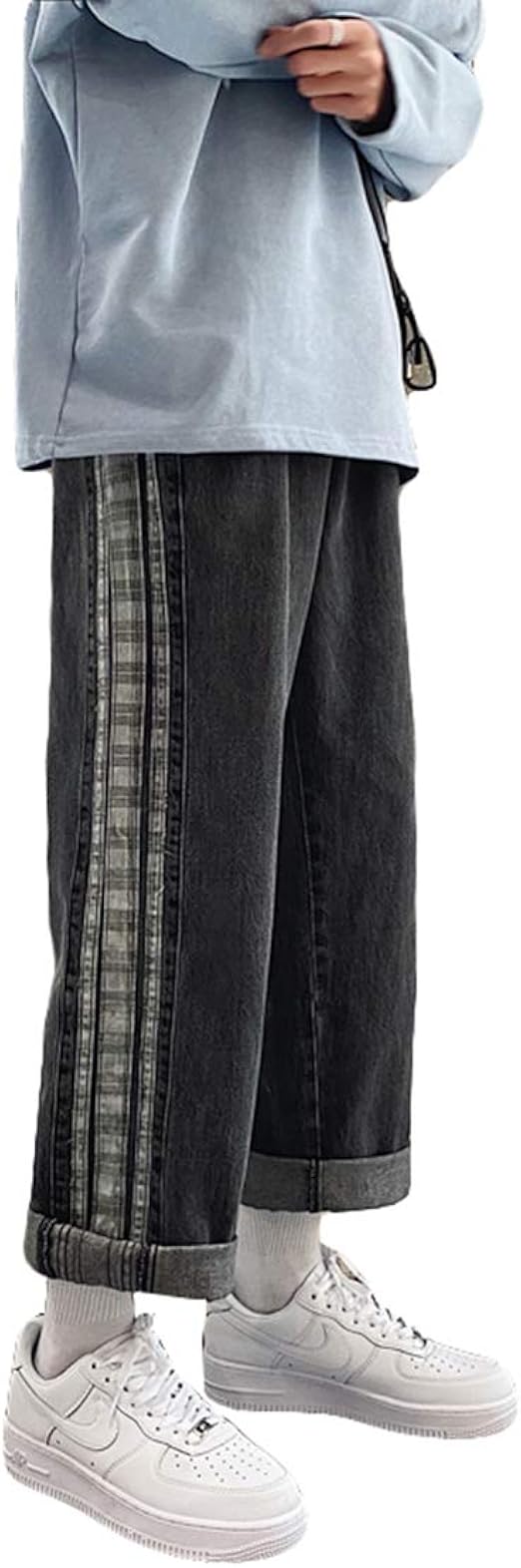 Amazon Yunhen デニムパンツ メンズ ゆったり ワイドパンツ デニム ストレート ジーンズ ジーパン 大きいサイズ ロングパンツ カジュアル ズボン オールシーズン ジーンズ 通販