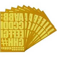 Amazon.com: Magfok Iron on Transfer Gold 2 Inch Flock Letters, 9 Sheet ...