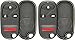 KeylessOption Just the Case Keyless Entry Remote Key Fob Shell, Pack of 2