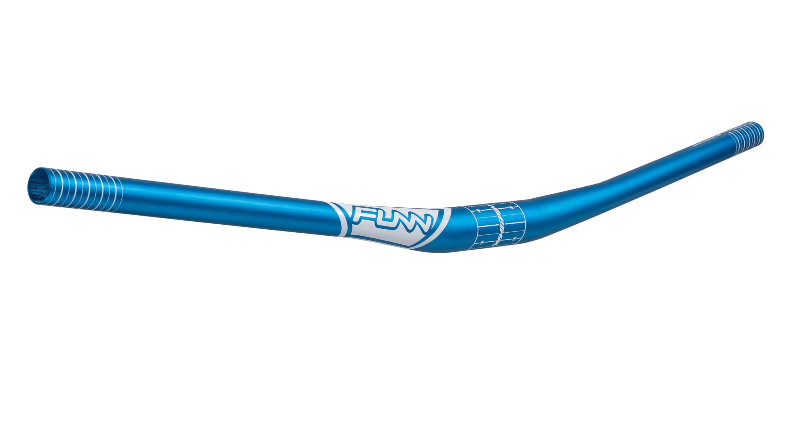 Funn Kingpin Mountain Bike Handlebar with Bar Clamp 35mm and Width 785mm, Tough and Lightweight Alloy Riser Handlebar for MTB, BMX and Road Bike, Rise 15mm MTB Handlebar (Blue)