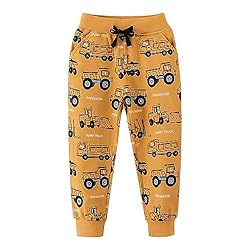 Ysoea Toddler Boys Excavator Print Sweatpants