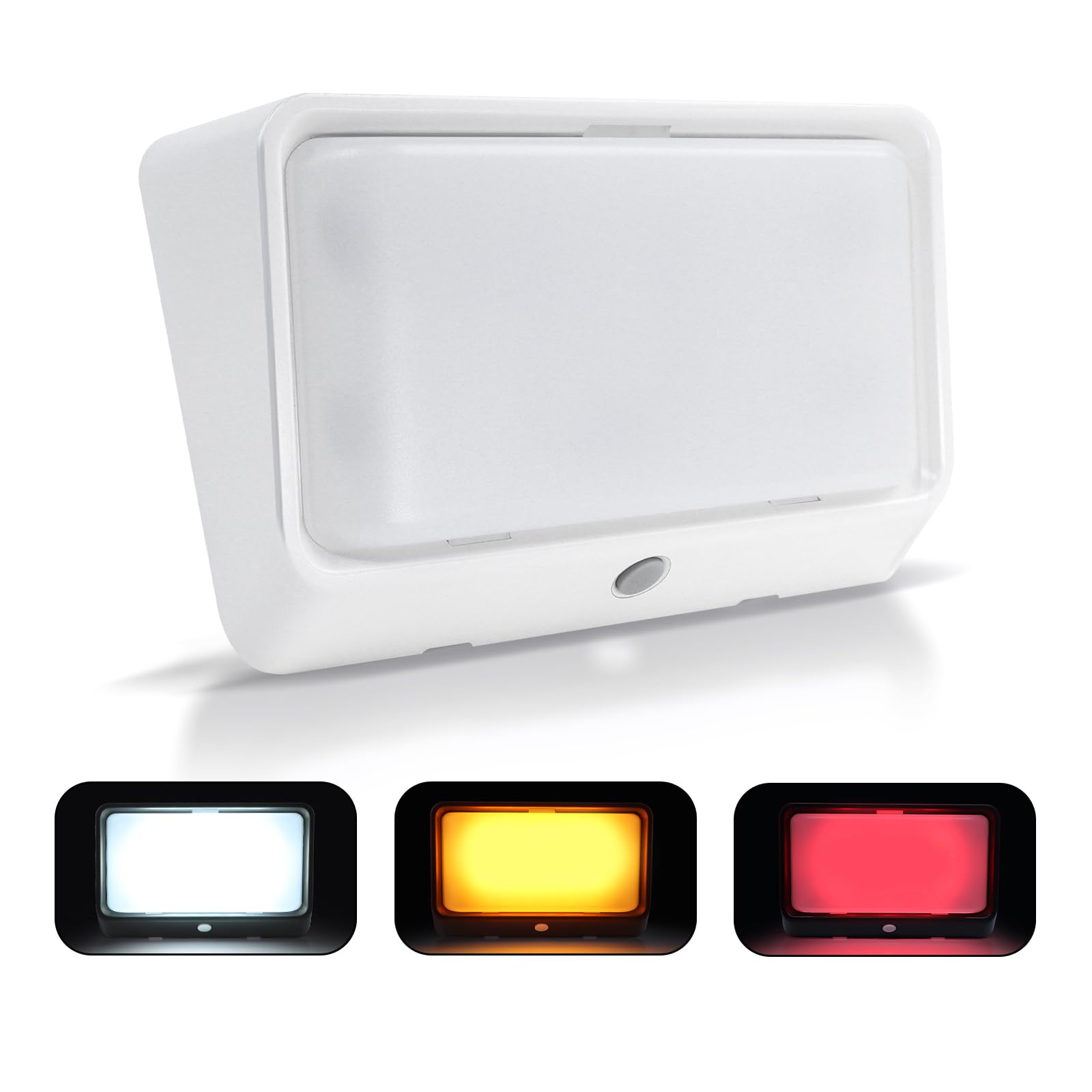 acegoo 12V RV Exterior Porch Utility Light with Switch, Campervan Awning Light with 3 Lighting Modes (1800K, 6500K, Red), 410LM Waterproof IP65 Ideal for Motorhome Boat Cabin Truck Caravan (1 Pack)