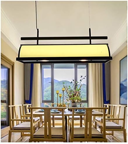 HN Lighting Chandelier Rectangular Led Pendant Light Fabric Hotel Restaurant Ceiling Lighting Modern Hotel Hang Lamp Iron Fixture Indoor Lighting