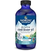 Nordic Naturals Arctic Cod Liver Oil, Unflavored - 8 oz - 1060 mg Total Omega-3s with EPA & DHA - Heart & Brain Health, Healthy Immunity, Overall Wellness - Non-GMO - 48 Servings