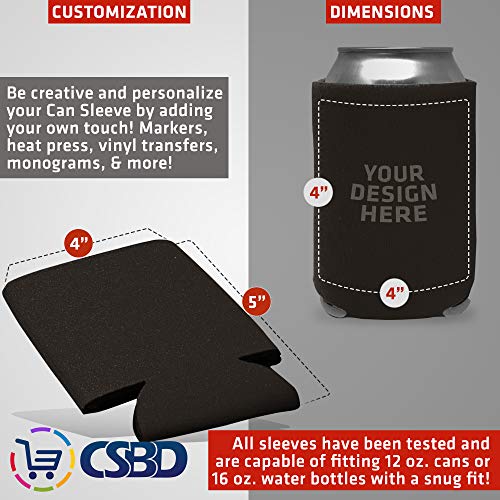 image for CSBD Beer Can Coolers Sleeves, Soft Insulated Reusable Drink Caddies f