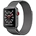 Walcase Apple Watch Band 38mm, Fully Magnetic Closure Clasp Mesh Loop Milanese Stainless Steel iWatch Band for Apple Watch Series 3 Series 2 Series 1 Sport and Edition - Space Gray