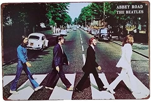 Celebrity Figures Retro Vintage Bar Metal Tin Sign Poster Style Wall Art Pub Bar Club Wall Home Decor12"X8" (The Beatles1)