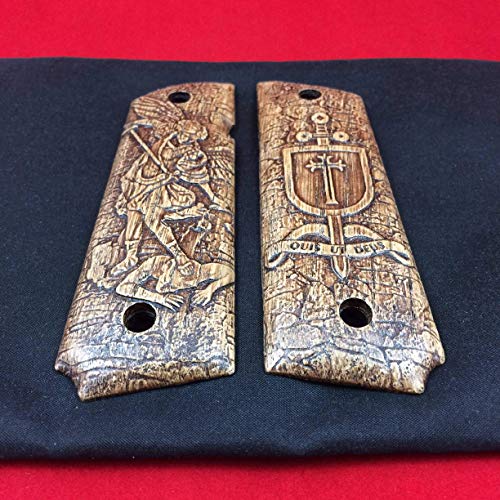 1911 Grips Full Size Government - Quis Ut Deus, design and personal wood grips by Gun Grips Customs
