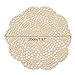 king do way 12Pcs Hand Crocheted Doilies,Beige 8'' Round Floral Crochet Lace Flower Doily French Country Placemat crocheted doilies
