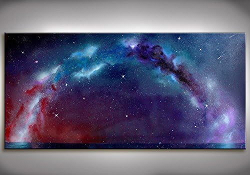 24x48 Wall Art Painting on Canvas Galaxy Original Art Work Oil Painting - Space Art