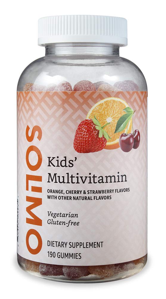 Amazon Brand Solimo Kids' Multivitamin, 190 Gummies (2 Gummies per