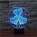 3D Illusion Night Light,USB 7 Colors Change Touch Table Desk Bedroom LED Lamp for Girls Lover's Gift & Home Decoration (I Love You)