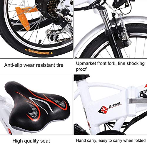BIKFUN Electric Bike Mountain e-bike, 20/26 inch Electric Assisted Bicycle with 36V 8Ah Lithium Battery, 250W Motor, 7… - Image 6