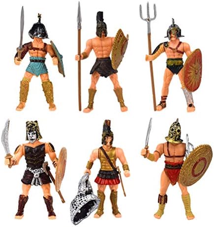 Odowalker 6pcs Ancient Roman Soldier Figures Gladiator Playsets Toy Mediaeval Spartan Army Warriors Rome Empire Gladiator Soldiers With Weapons And Shield Buy Online At Best Price In Uae Amazon Ae
