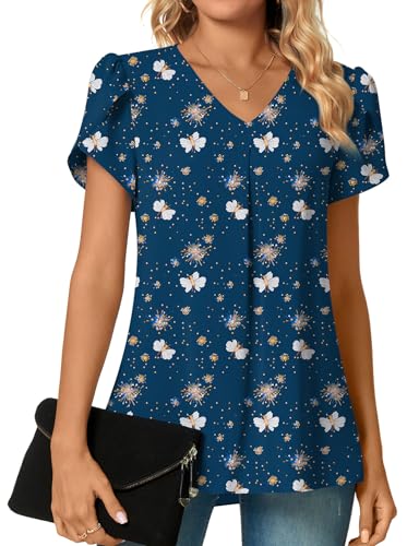 Anyally Women's Chiffon Blouse Plus Size