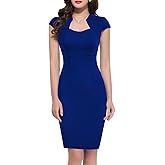 GRACE KARIN Women Cocktail Dress Cap Sleeve Vintage Pencil Wedding Guest Dress Wear to Work Dress
