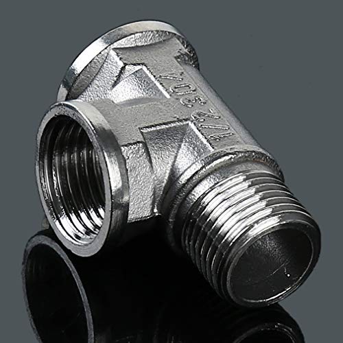 lehao397 3 Way Diverter Water Pipe Tee T Shape Adapter Connector for Angle Valve Hose, Bath Shower Arm Fittings,3#