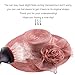 WELROG Women's Derby Church Dress Hat - Wide Brim Floppy Floral Ribbon UPF Protection Wedding Sun Hats(Khaki)