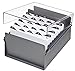 Acrimet 5 X 8 Card File Holder (Gray Color with Crystal Cover)
