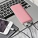 Puridea S5 pink 7000mAh 2.1A Output Power Bank,Ultra Compact Portable phone Charger (2A Input Li-polymer Battery Banks)for for Apple iPhone 4 5 6 7 Plus Samsung HTC Nokia LG Sony Blackberry