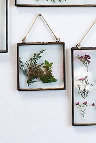 Hanging Metal Double Glass Frame 6x6.5