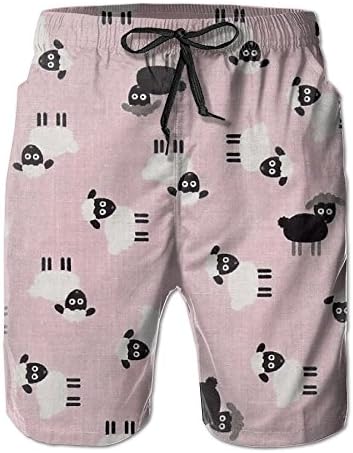 Olorw Pink Minis Sheep Hiking Cute Fashion Colorful Beach Board Shorts