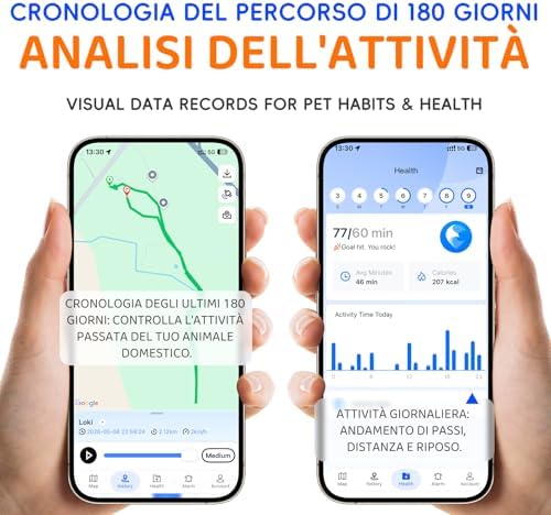 Localizzatore gps per cani,4G gps gatto, più avvisi intelligenti