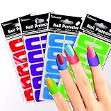 JACA 10 Pack 100 Piece Soft Plastic Nail Polish Protector Spill-proof Stickers Manicure Tool Anti Overflow Stick U Type Oil Spill Protector Nail Art Tool To Keep Polishing Without Mess