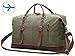 EverVanz Oversized Travel Duffel Bag Canvas Leather Trim Overnight Bag Sport Duffel Shoulder Handbag Large Unisex Weekend Bag