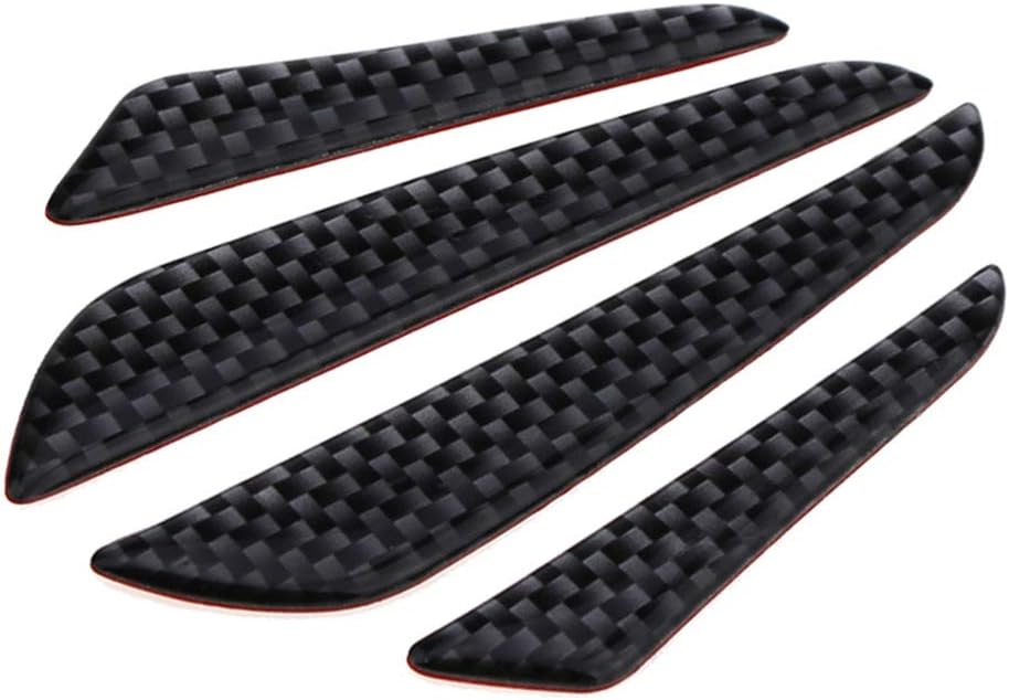 Gechiqno Universal Auto Door Side Edge Protection Guard - Carbon Fiber Car Side Door Edge Scratch Protector Guard Stickers Protective Trims for Car SUV Pickup Truck (4 Black)