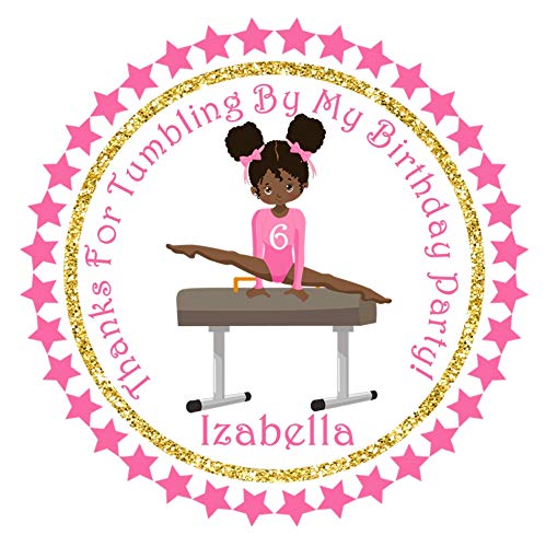 Amazon Com Gymnastics Birthday Party Sticker Labels Gymnastics