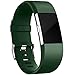 Wepro Bands Compatible with Fitbit Charge 2, 3-Pack, Olive/Navy Blue/Slate Blue, Small
