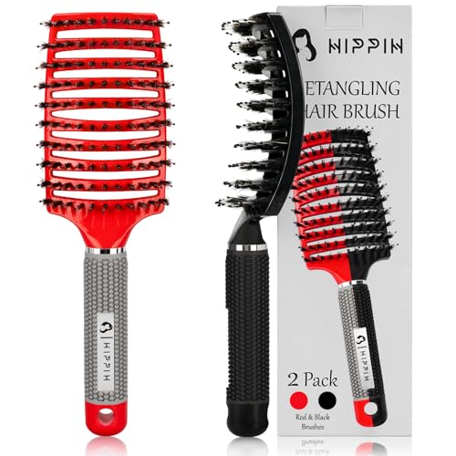 HIPPIH Boar Bristle Hair Brush