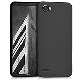 kwmobile TPU Silicone Case for LG Q6 / Q6+ - Soft Flexible Shock Absorbent Protective Phone Cover - Black Matte