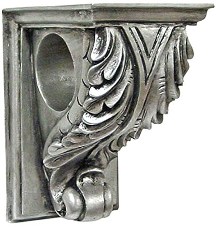 Set Of Two Decorative Resin Corbel Drapery Curtain Rod Holder