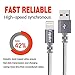 Lightning cable, FEIPUKER (6FT) Nylon Braided Charging Cable Cord Lightning to USB Cable Charger Compatible for IPhone 7/ 7 Plus/6/6s/6 plus/6s plus/ 5c/5s,iPod, iPad, and More (3 PACK Gray)