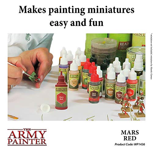 The Army Painter | Warpaint | Mars Red | Hochpigmentierte Acrylfarbe auf Wasserbasis, geeignet für das Bemalen von Tabletop Miniaturen, Brettspielfiguren und Miniaturen zu RPGs Rollenspielen, WP1436, w60" x l72" – Bild 5