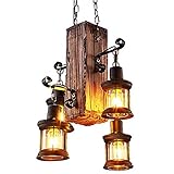 US DELIVER Industrial Vintage Wooden Hanging
