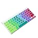 ProElife Ultra Thin Keyboard Cover Skin for Apple Wireless Keyboard with Bluetooth U.S Layout (Model: A1314, MC184LL/B) (Not Fit iMac Magic Keyboard), Soft-touch Silicone Keyboard Protector Rainbow