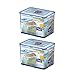 (Pack of 2) LOCK & LOCK Airtight Rectangular Tall Food Storage Container 131.87-oz / 16.48-cup