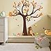 ElecMotive Jungle Wild Animal Vinyl Wall Sticker Decals for Kids Baby Bedroom (Owl Monkey Bear)