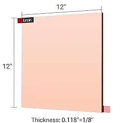 Enoin 1 Pack 12 x 12 Inch Rose Gold Mirror Acrylic