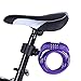 Titanker Bike Lock, 4 Feet Security Resettable Combination Coiling Bike Cable Locks with Mounting Bracket, 1/2 Inch Diameter (Purple)